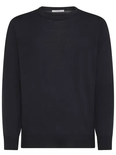 Kangra Long-sleeve Crewneck Sweater In Merino Wool In Blue