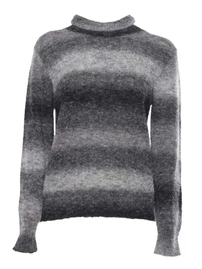 Kangra Printed Effect Turtleneck Sweater In Black