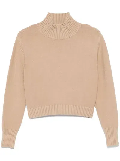 Kaos Cropped Sweater In Neutrals