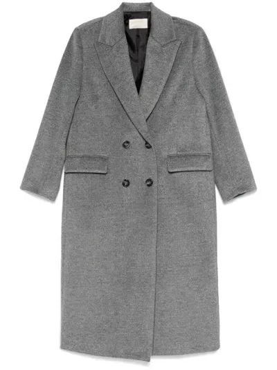 Kaos Double-breasted Coat In Grey