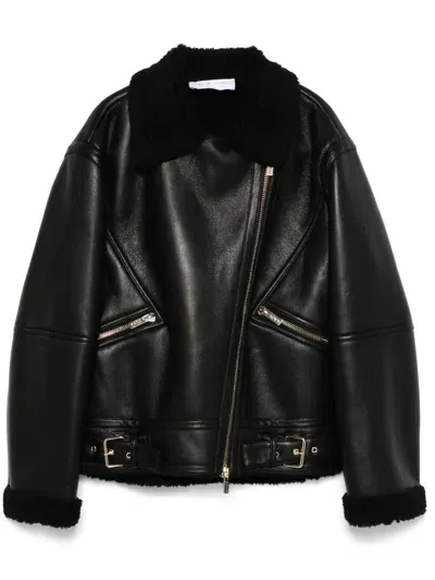 Kaos Faux-leather Jacket In Black