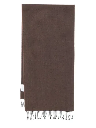 Kaos Fringed Scarf In Brown