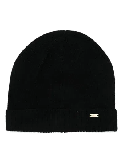 Kaos Ribbed Beanie In Black