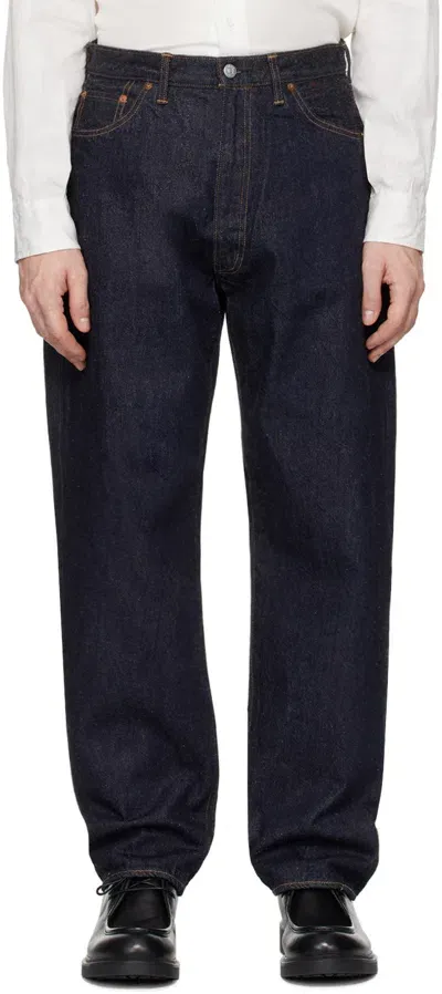 Kaptain Sunshine Indigo 5p Zipper Front Jeans In Indigo One Wash