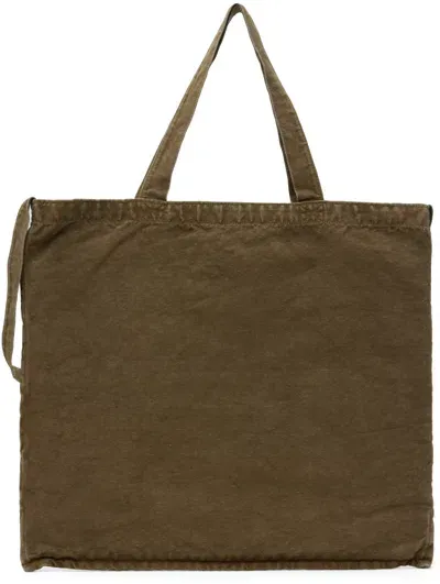 Kaptain Sunshine Khaki Market Tote In Fade Brown