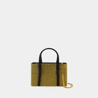 Kara Bow Midi Shopper Bag In Gold