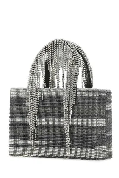 Kara Multicolor Rhinestones Handbag In Blackstreaking