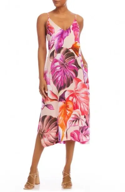 Karen Kane Floral Print Midi Sundress In Multi