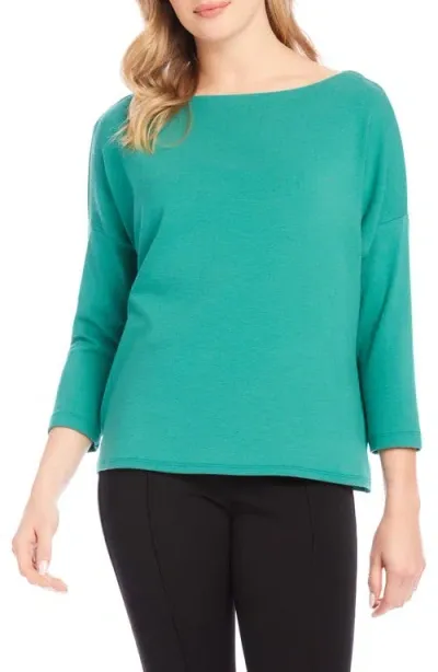 Karen Kane Hemp Blend Knit Top In Glass