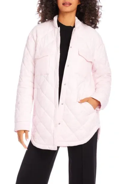 Karen Kane Quilted Coat In Pink