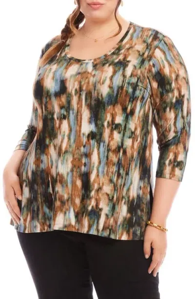 Karen Kane Scoop Neck Tunic In Print