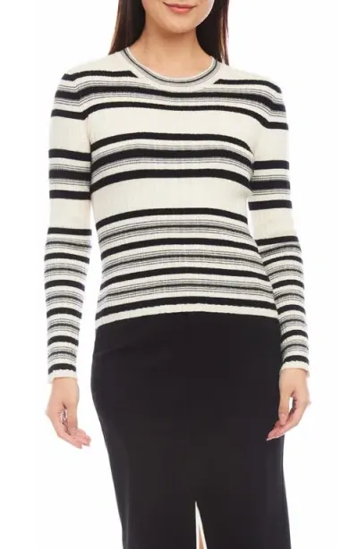 Karen Kane Stripe Rib Sweater