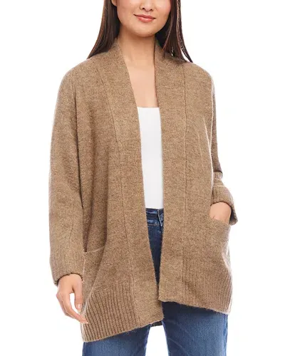 Karen Kane Open Front Cardigan In Earth