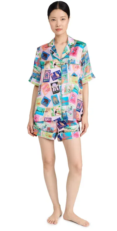 Karen Mabon Short Sleeve Pj Set Lilac