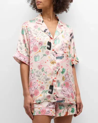 Karen Mabon Wedding Bells Printed Short Pajama Set