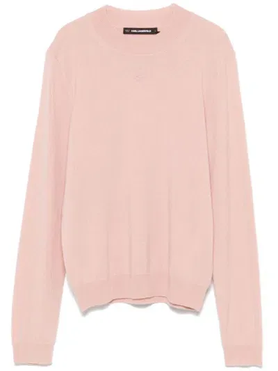 Karl Lagerfeld Cashmere Sweater In Pink