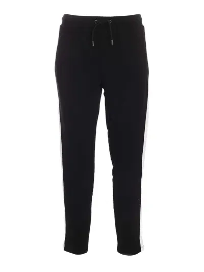 Karl Lagerfeld Contrast Detailed Drawstring Pants In Black