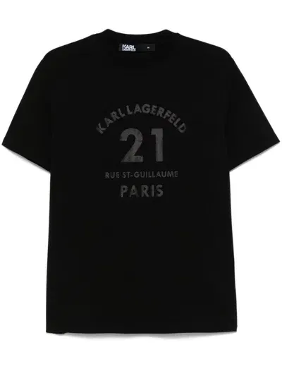 Karl Lagerfeld Crew-neck T-shirt In Black