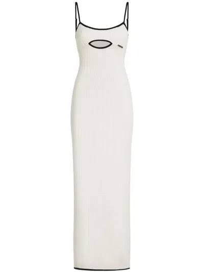 Karl Lagerfeld Crochet-knit Maxidress In White