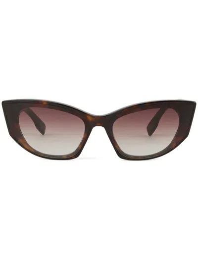 Karl Lagerfeld Cut-out Signature Logo Sunglasses In Black