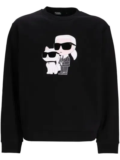 Karl Lagerfeld Ikonik Karl Sweatshirt In Schwarz