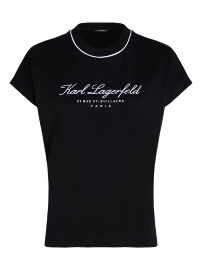 Karl Lagerfeld Hotel Karl T-shirt In Black