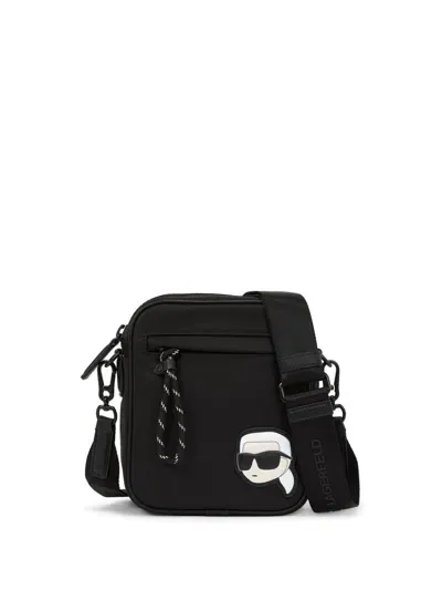 Karl Lagerfeld Ikon Cross Body Bag In Black