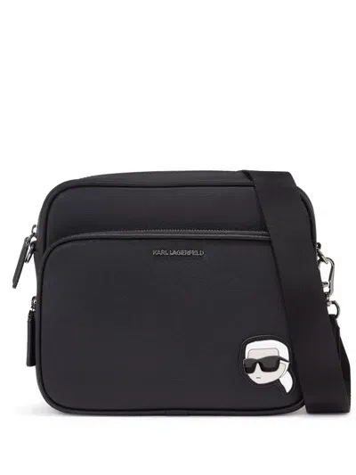 Karl Lagerfeld Ikon Messenger Bag In 999