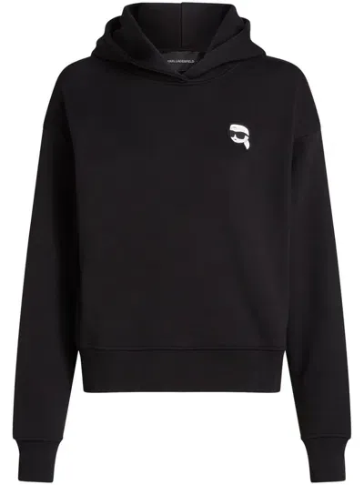 Karl Lagerfeld Ikonik 2.0 Hoodie In 黑色