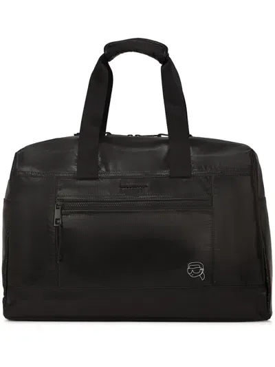 Karl Lagerfeld Ikonik Karl Zipped Holdall In Black