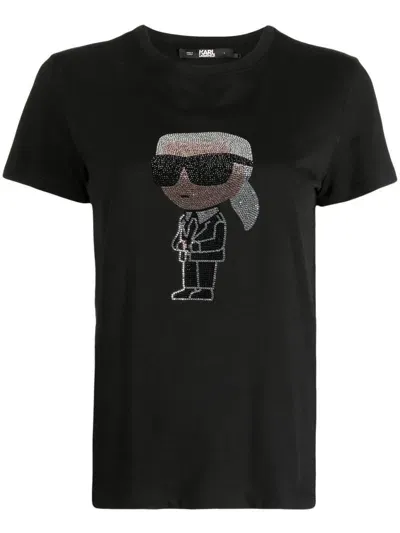 Karl Lagerfeld Ikonik Karl T-shirt In Black