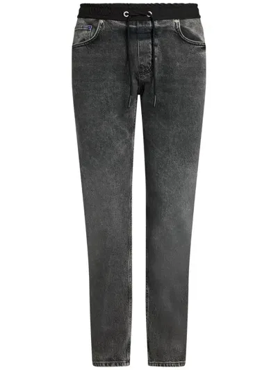 Karl Lagerfeld Jeans Tapered-leg Jeans In Gray