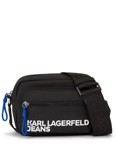 Karl Lagerfeld Jeans Utility Coated Cross Body Bag In 黑色