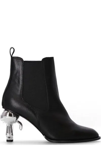 Karl Lagerfeld Ikon-heel Gore Ankle Boots In Black