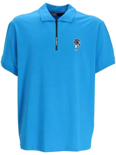 Karl Lagerfeld K/ikonik Polo Shirt In Blue