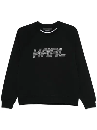 Karl Lagerfeld Logo-appliqué Sweatshirt In Black