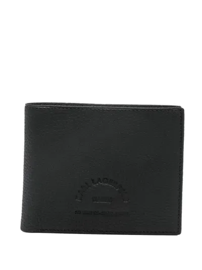 Karl Lagerfeld Logo-debossed Wallet In Schwarz