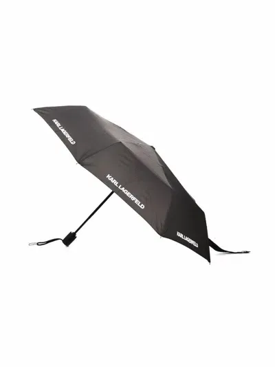 Karl Lagerfeld Logo-print Umbrella In 999