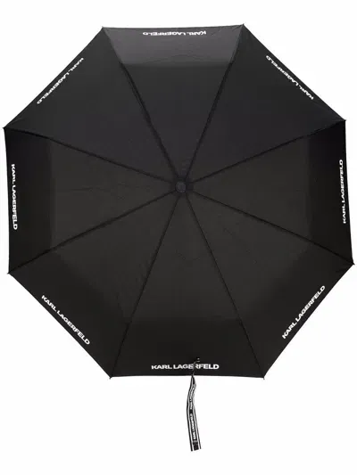 Karl Lagerfeld Logo-print Umbrella In 999