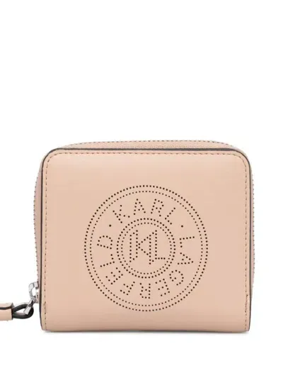 Karl Lagerfeld Medium K/circle Wallet In Rosa