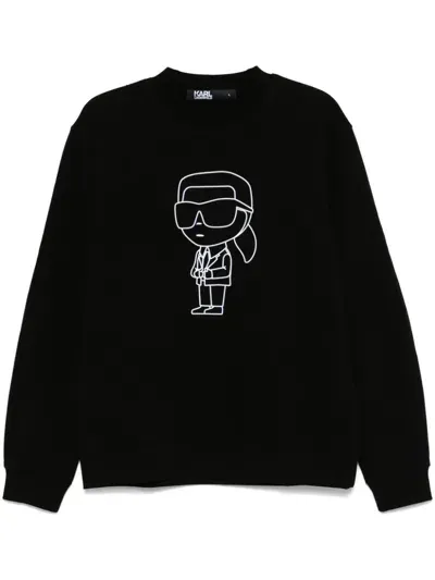 Karl Lagerfeld Mini Ikonik Karl Sweatshirt In Black