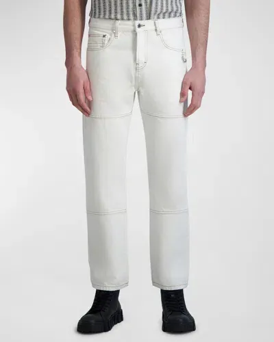 Karl Lagerfeld Paris White Label Wide Leg Denim Pants In Natural