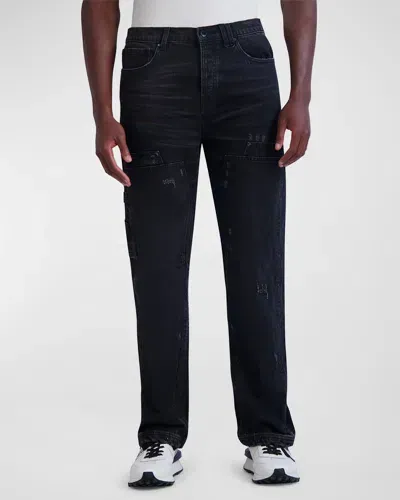 Karl Lagerfeld Paris White Label Men's Denim Carpenter Pants In Black