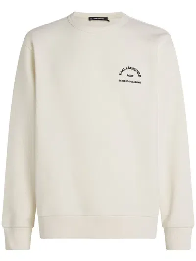 Karl Lagerfeld Rue St-guillaume Sweatshirt In White