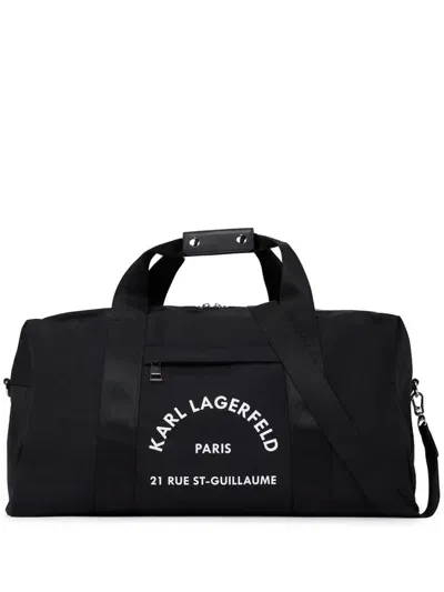 Karl Lagerfeld Rue St-guillaume Weekender Bag In Black