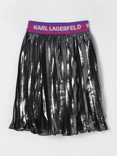 Karl Lagerfeld Kids' Poly Ruffled Skirt In Grau