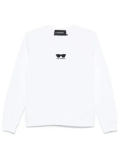 Karl Lagerfeld Sunglasses Sweatshirt In White