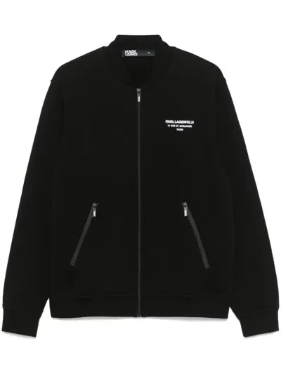 Karl Lagerfeld Zip-up Sweatshirt In Gold