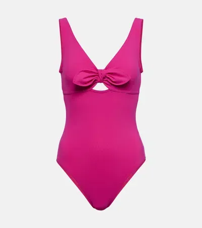 Karla Colletto Bow-detail Swimsuit In Pink