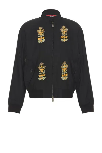 Kartik Research X Baracuta Hand Embroidered Jacket In Black